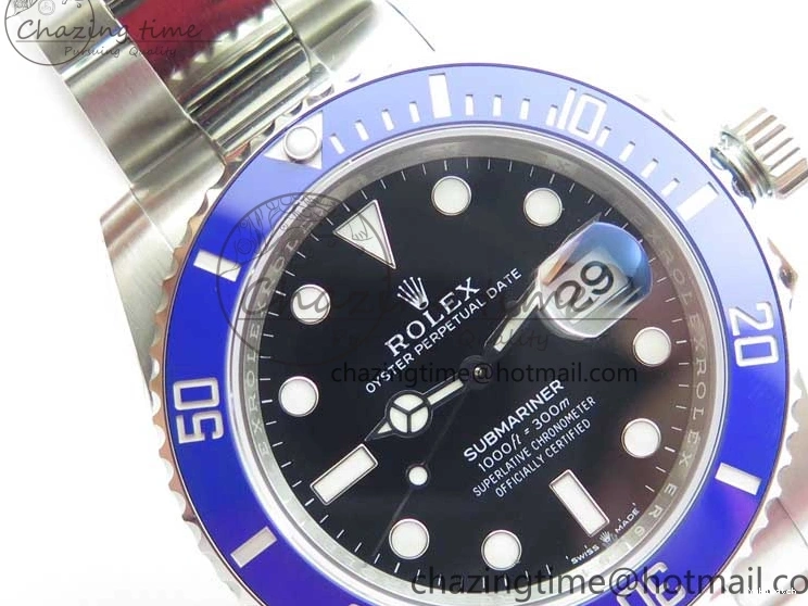 LB Dial EWF SS Bracelet Black A3235 Submariner on 41mm 126619 Ceramic Blue 0421